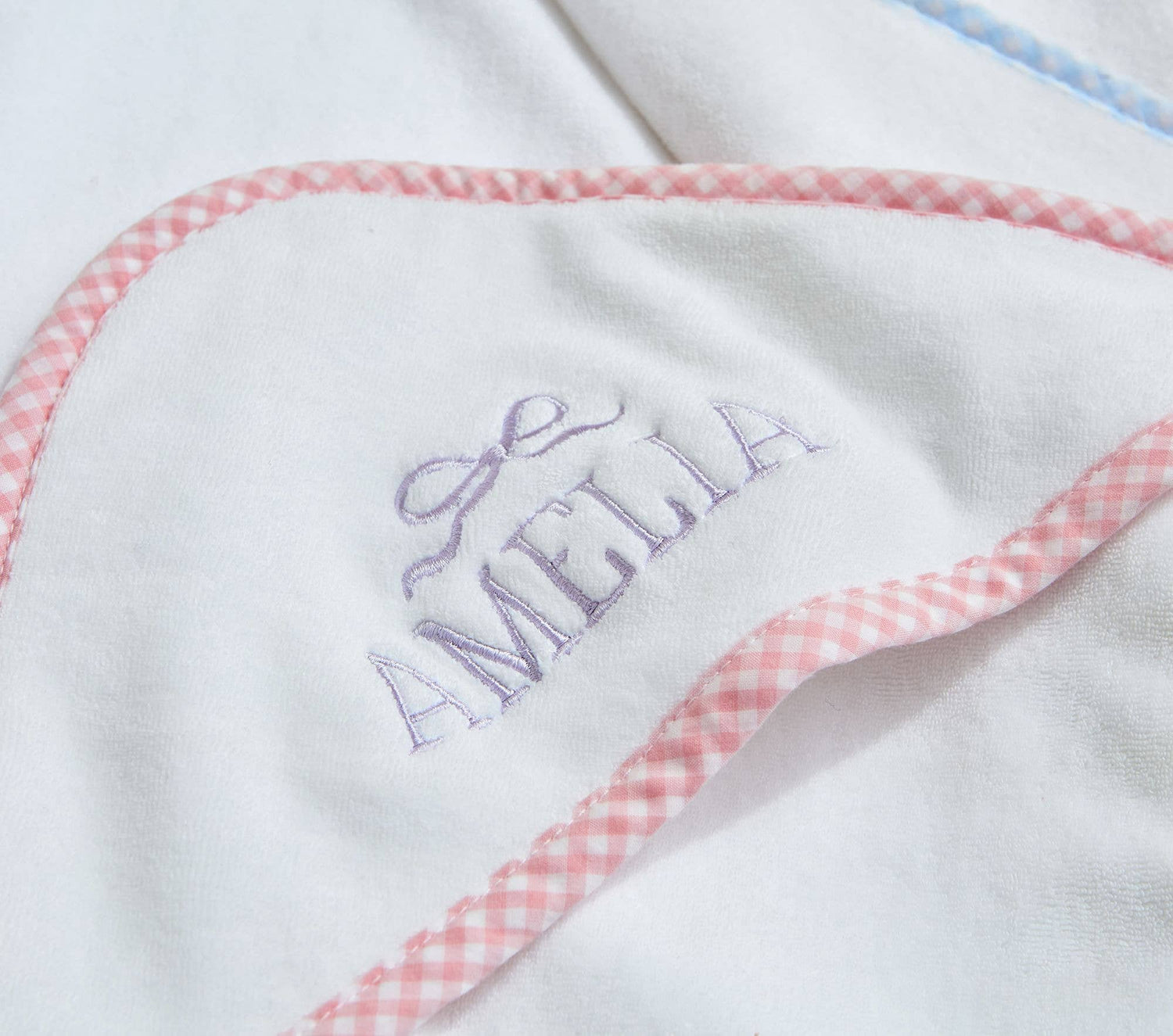 Hooded Terry Cloth Towel Bath Set - Gingham