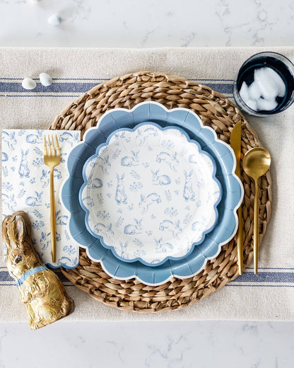 Bunny Toile Plates