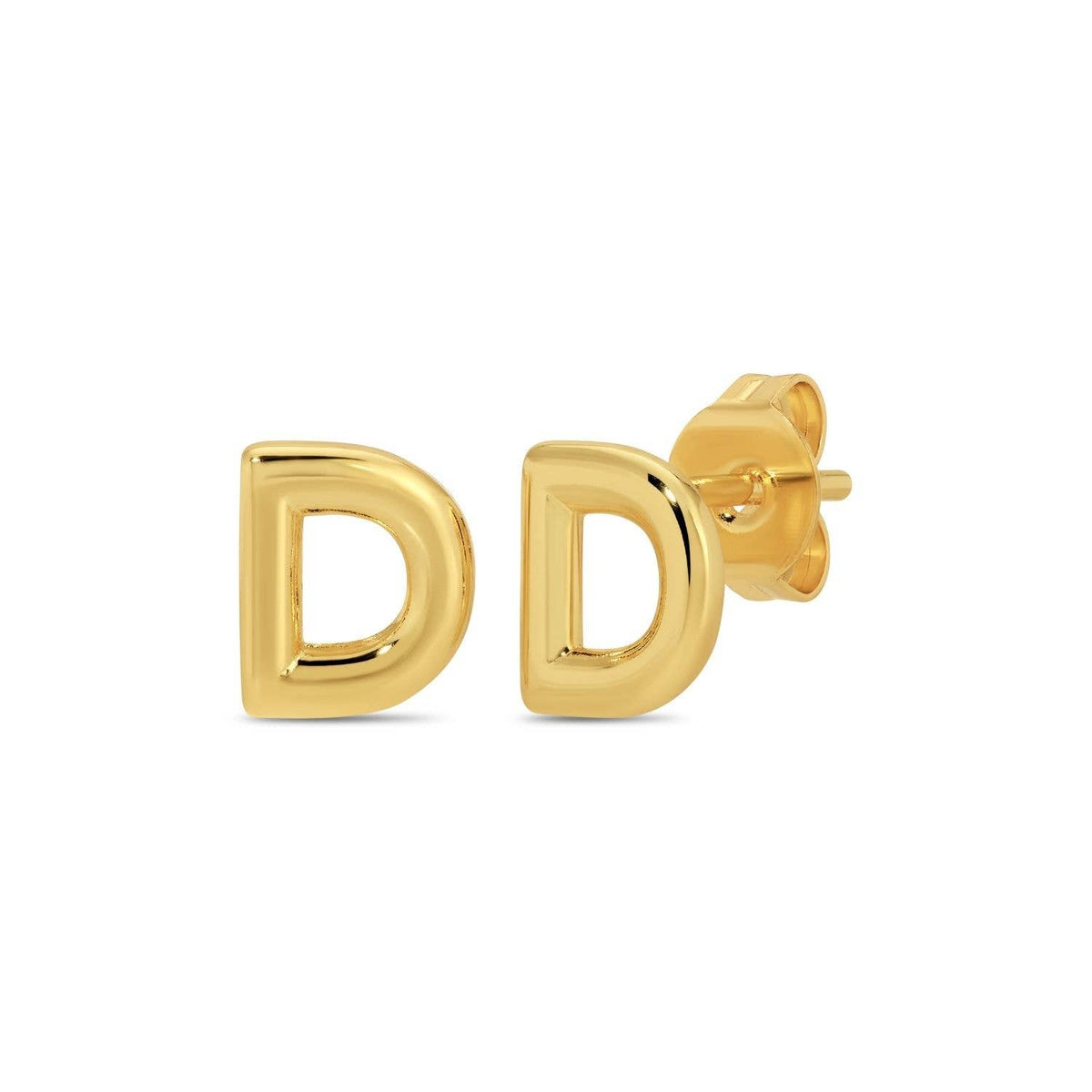 Initial Stud Earrings on Velvet