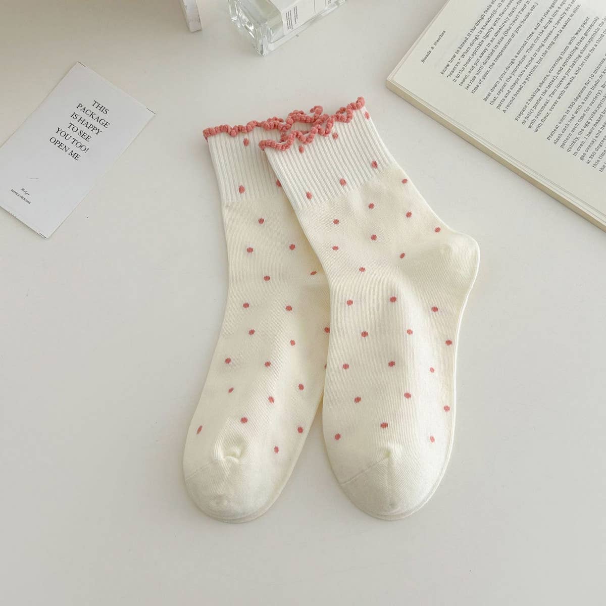 All-Match New Polka Dot Mid-Calf Socks