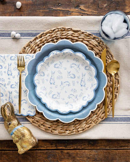 Bunny Toile Plates