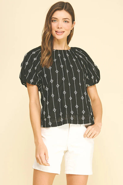 Embroidered Detail Blouse
