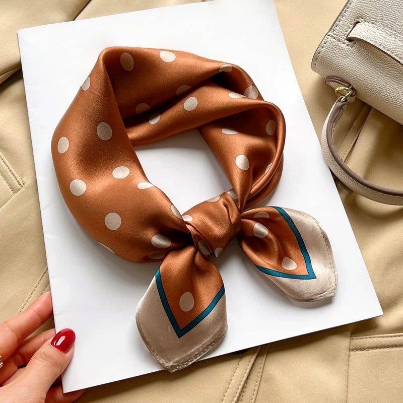 Polka Dot Silk-Touch Scarf