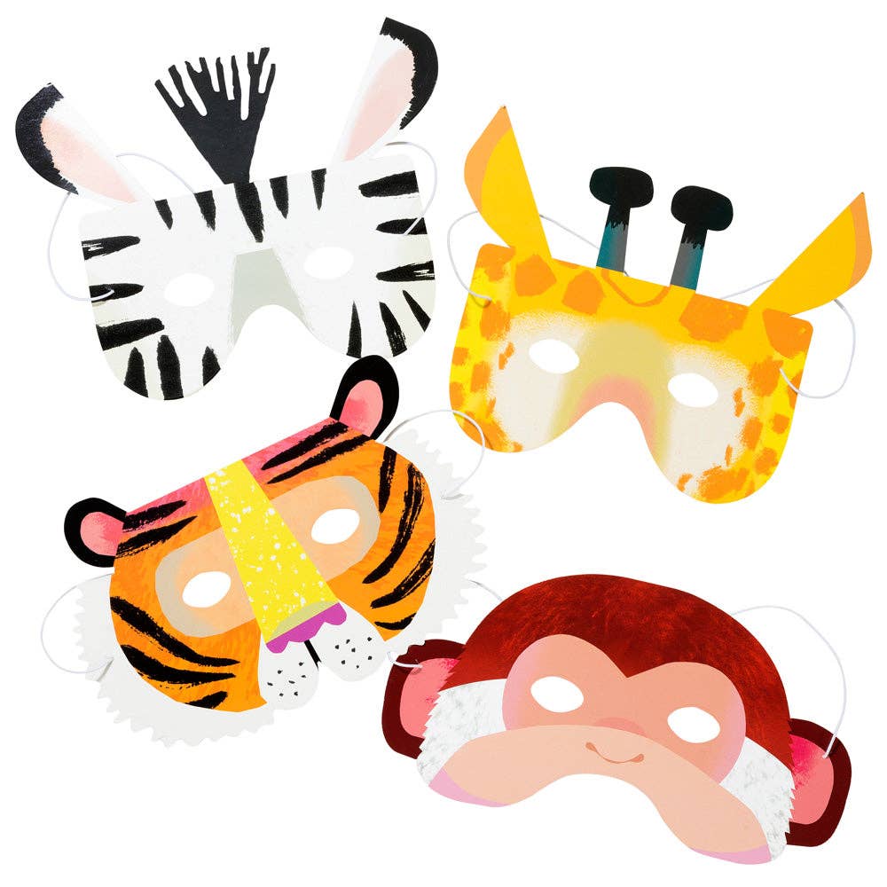 Animal Paper Masks - 8 Pack| Party Supplies