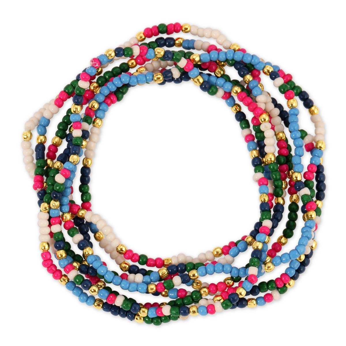 Assorted 2mm Stretch Seed Bead Bracelets