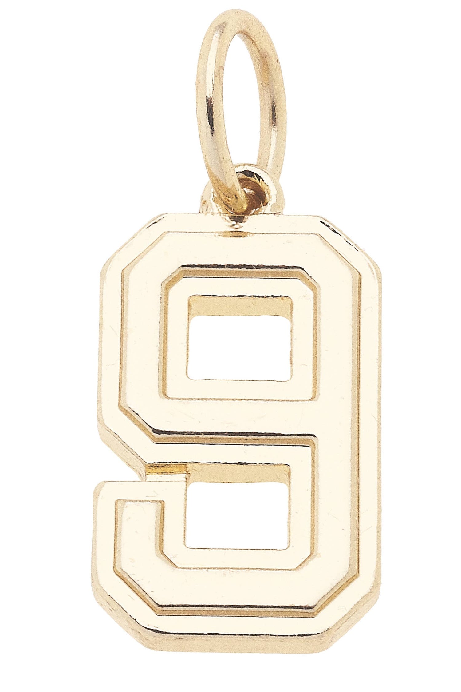 Number Charm in Shiny Gold