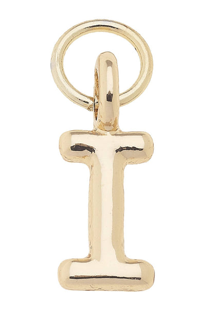Mini Initial Charm in Shiny Gold
