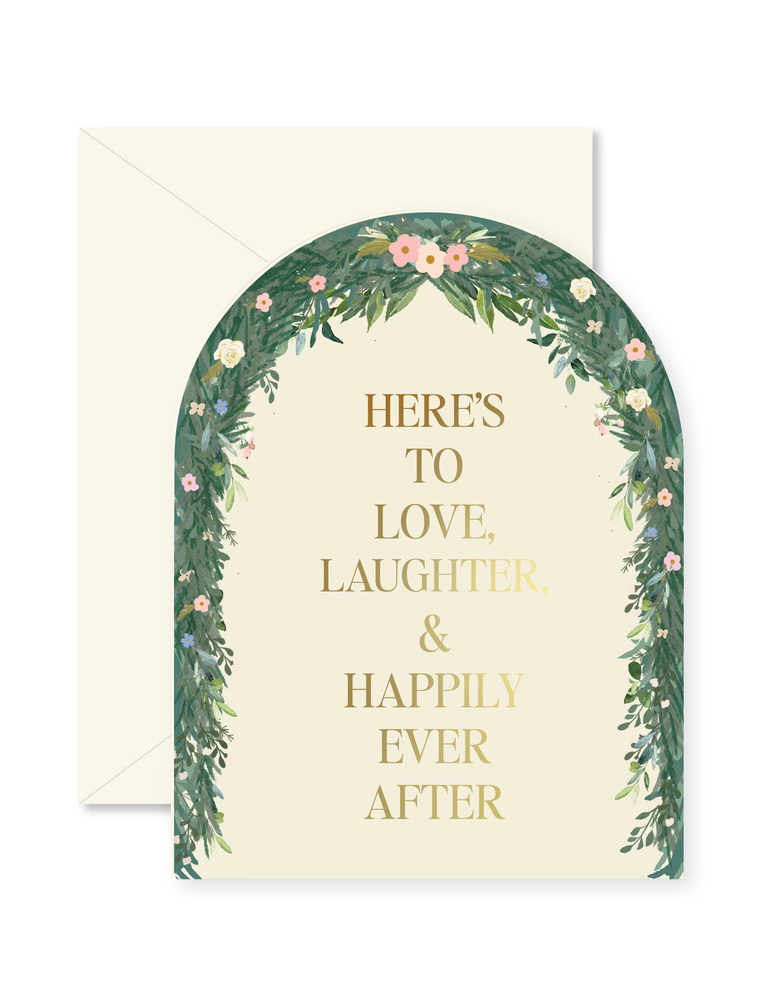 Wedding Floral Arch Die-Cut Greeting Card