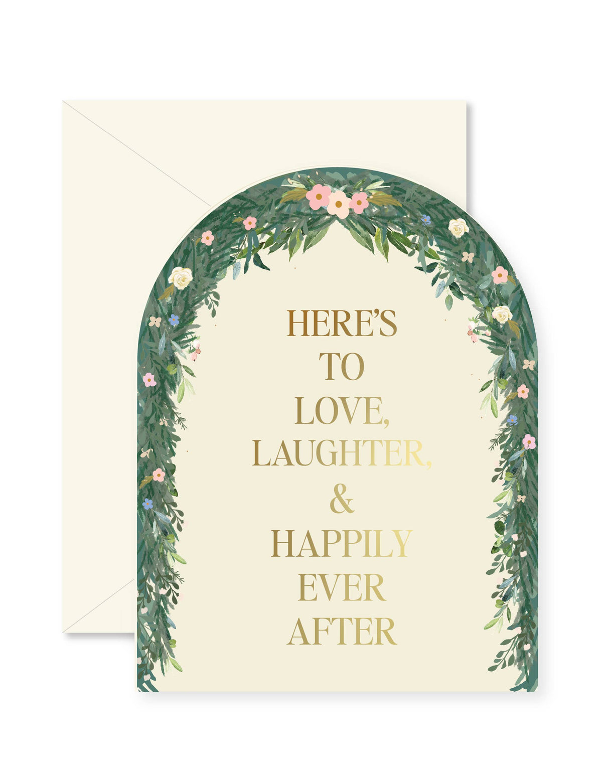 Wedding Floral Arch Die-Cut Greeting Card