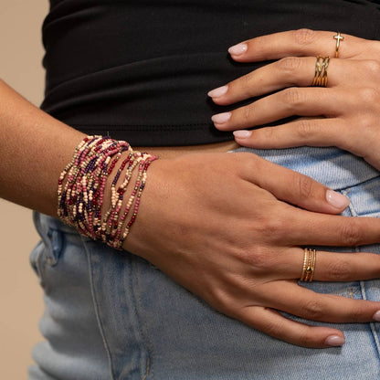 Assorted 2mm Stretch Seed Bead Bracelets