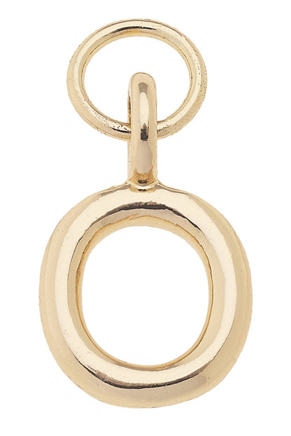 Mini Initial Charm in Shiny Gold