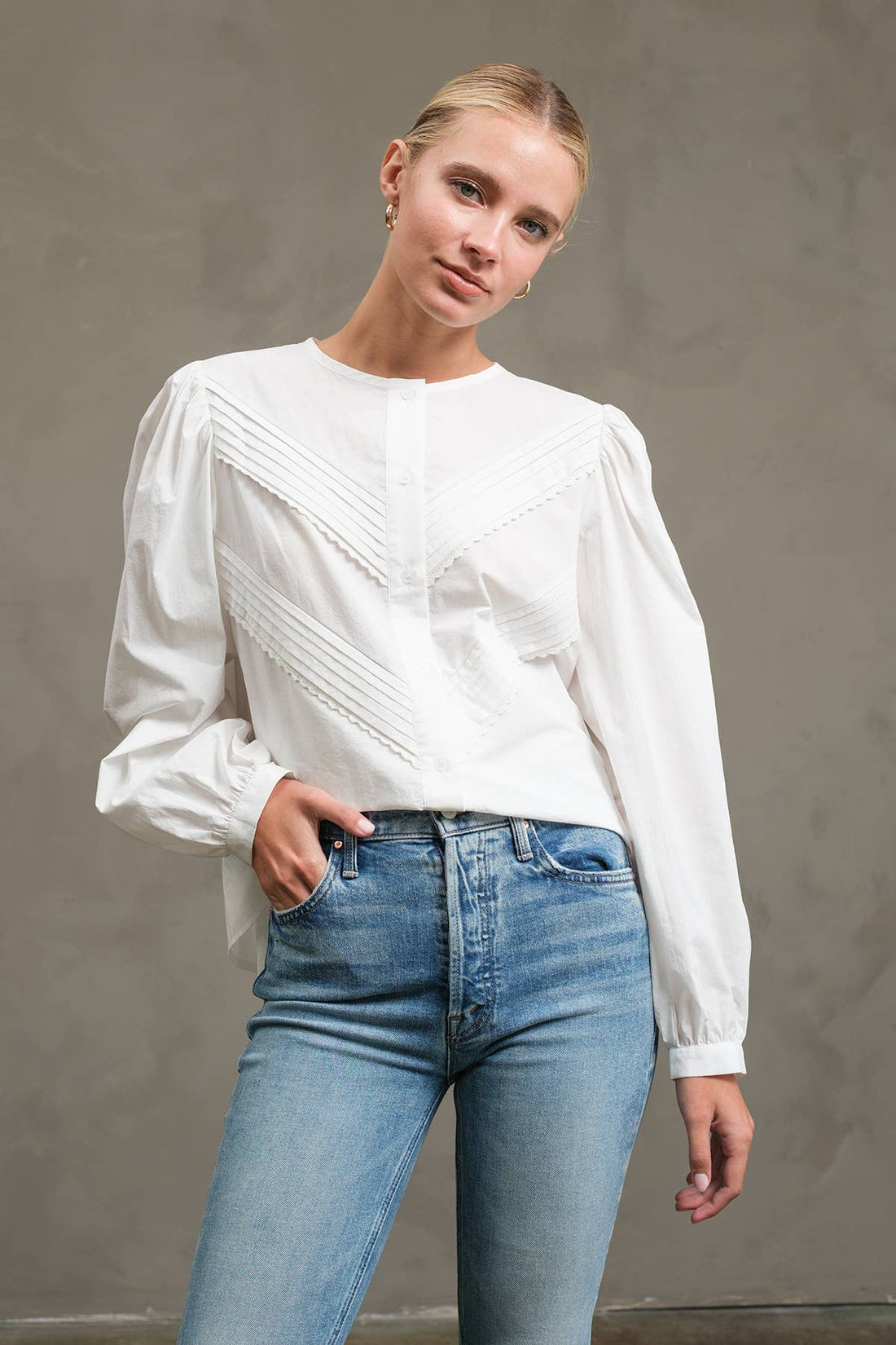 Classic Pintuck Blouse