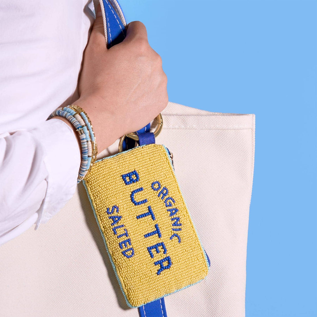 Butter Beaded Coin Purse