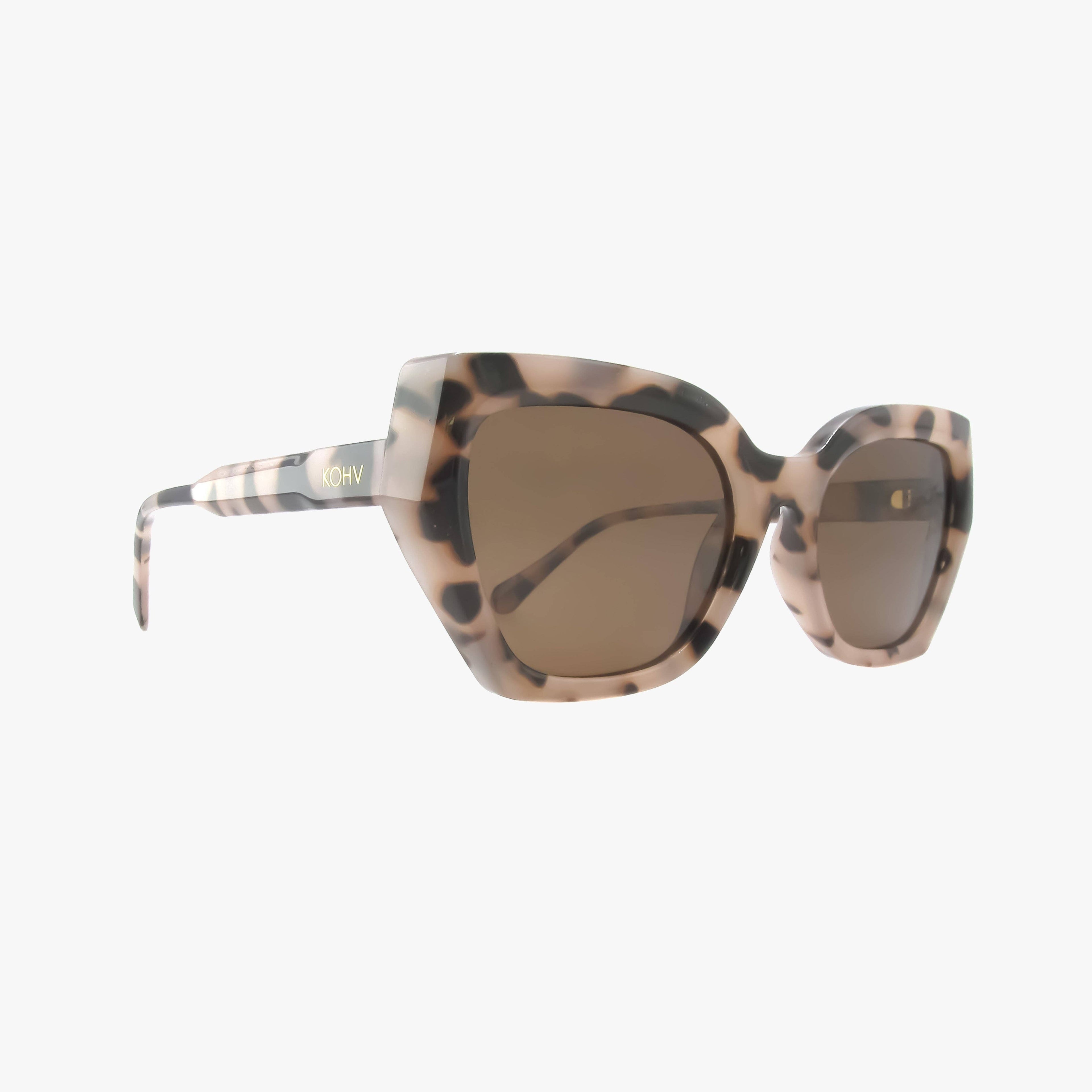 Nova Silt Tortoise Geometric Cat Eye Fashion Sunglasses