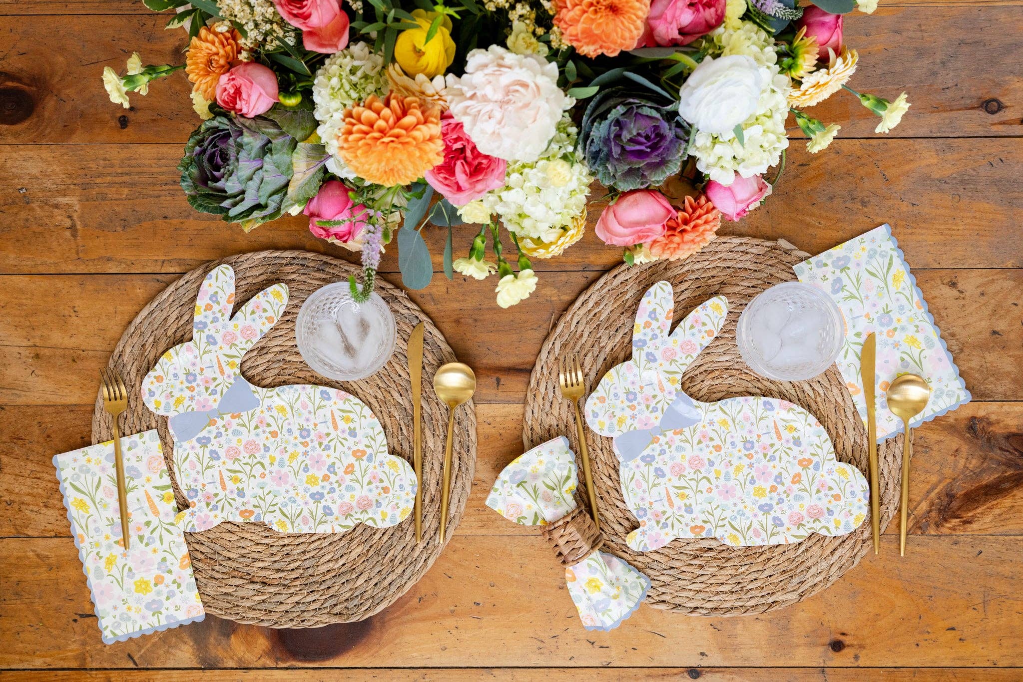 Floral Bunny Plate