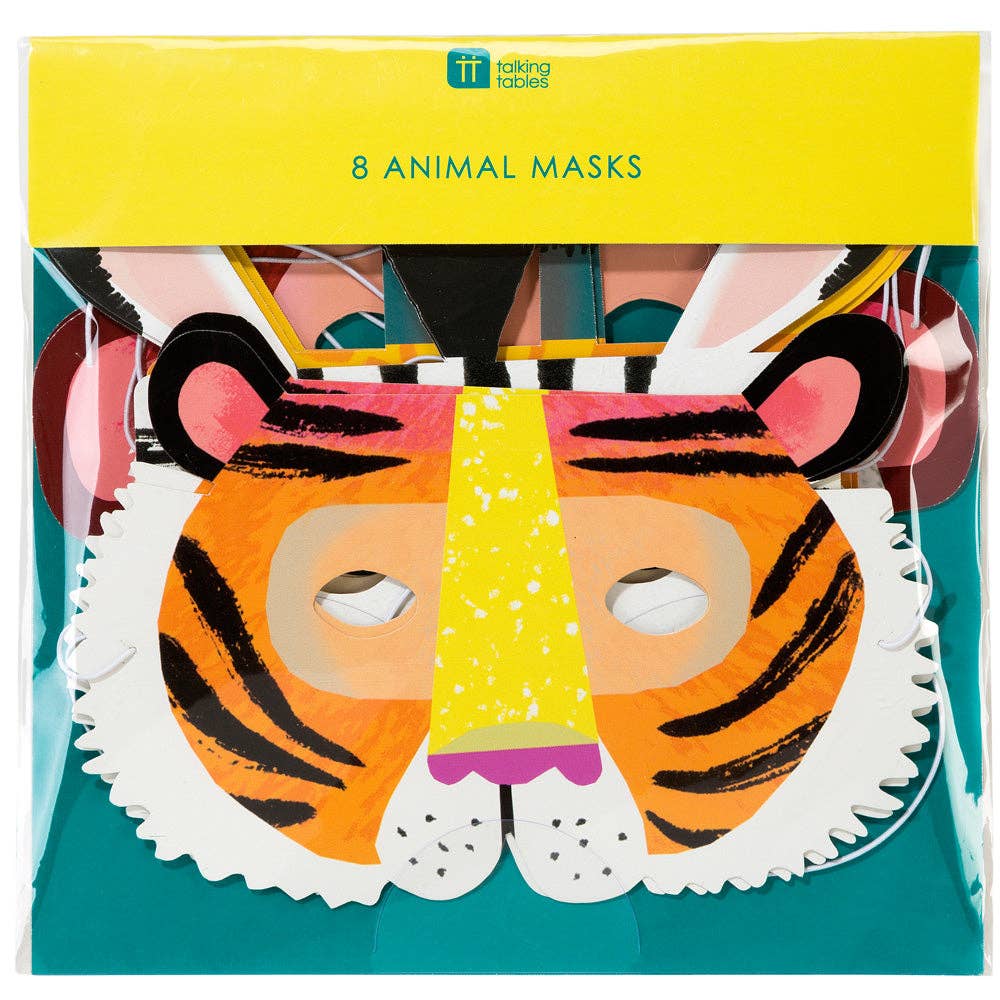 Animal Paper Masks - 8 Pack| Party Supplies