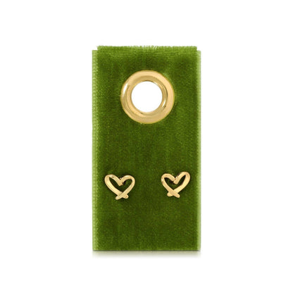 Free Form Heart Studs on Velvet Gift Tag