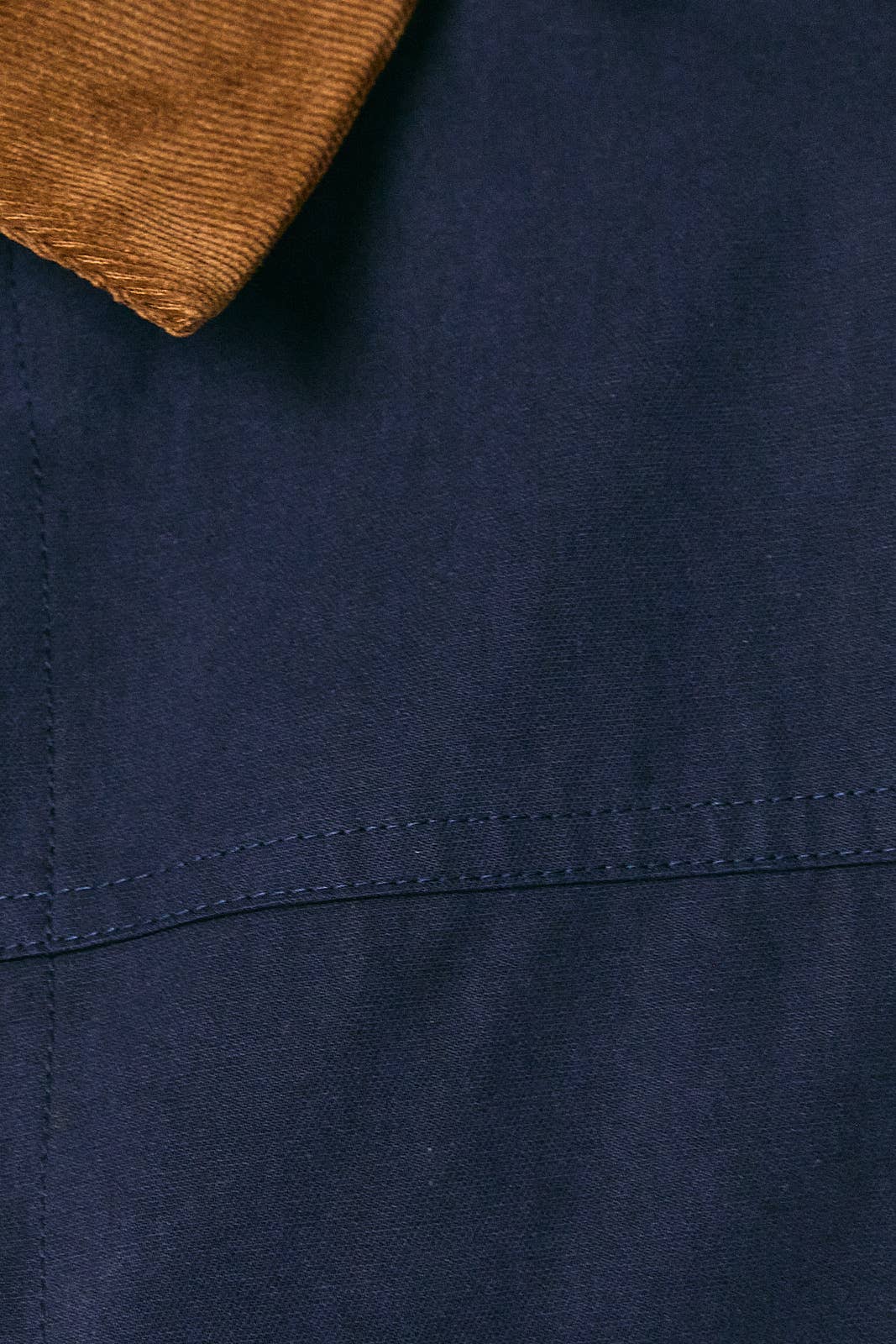 Twill &amp; Plaid Reversible Corduroy Collar Barn Jacket