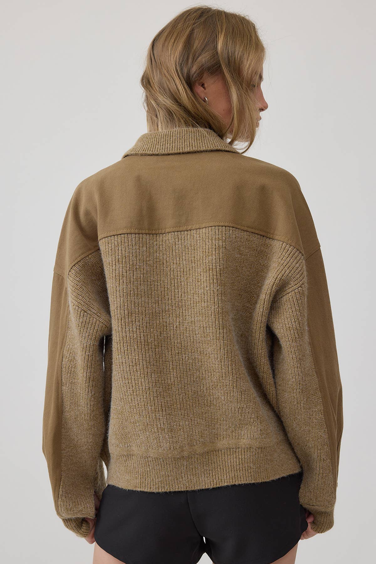 Denim Knit Combi Jacket