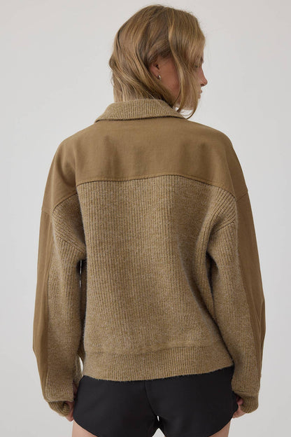 Denim Knit Combi Jacket