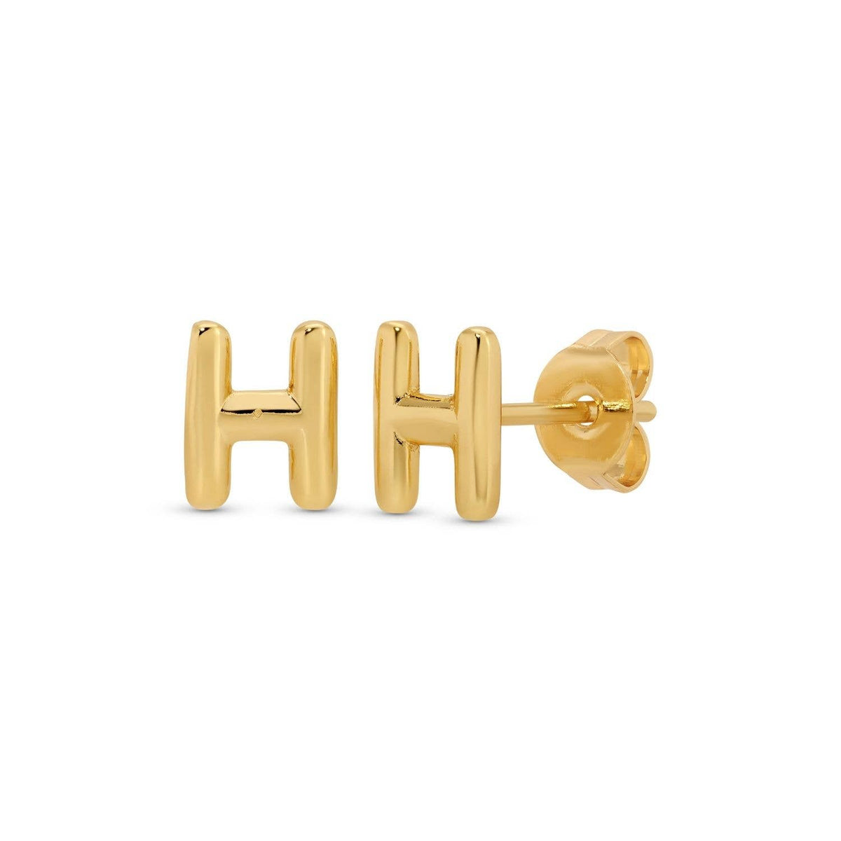 Initial Stud Earrings on Velvet