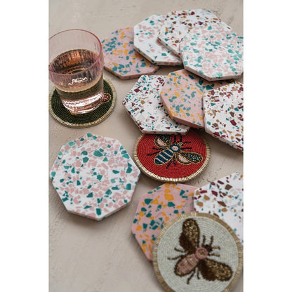 Beaded Glass Coasters
