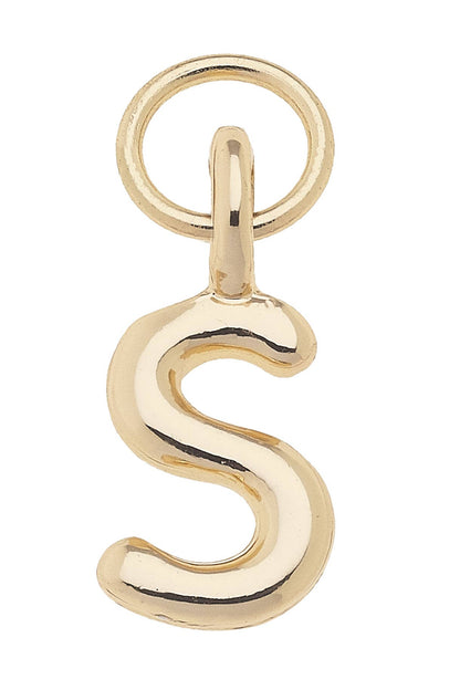 Mini Initial Charm in Shiny Gold