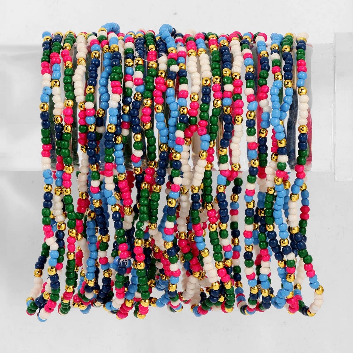 Assorted 2mm Stretch Seed Bead Bracelets