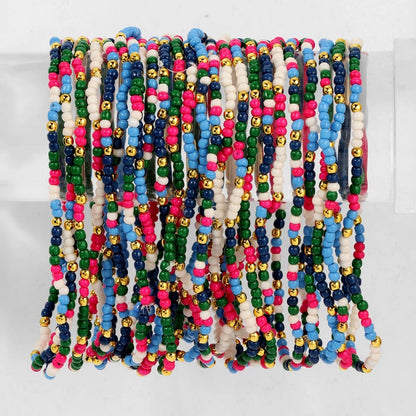 Assorted 2mm Stretch Seed Bead Bracelets