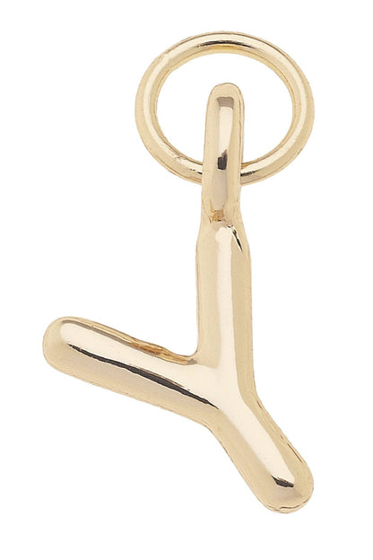 Mini Initial Charm in Shiny Gold
