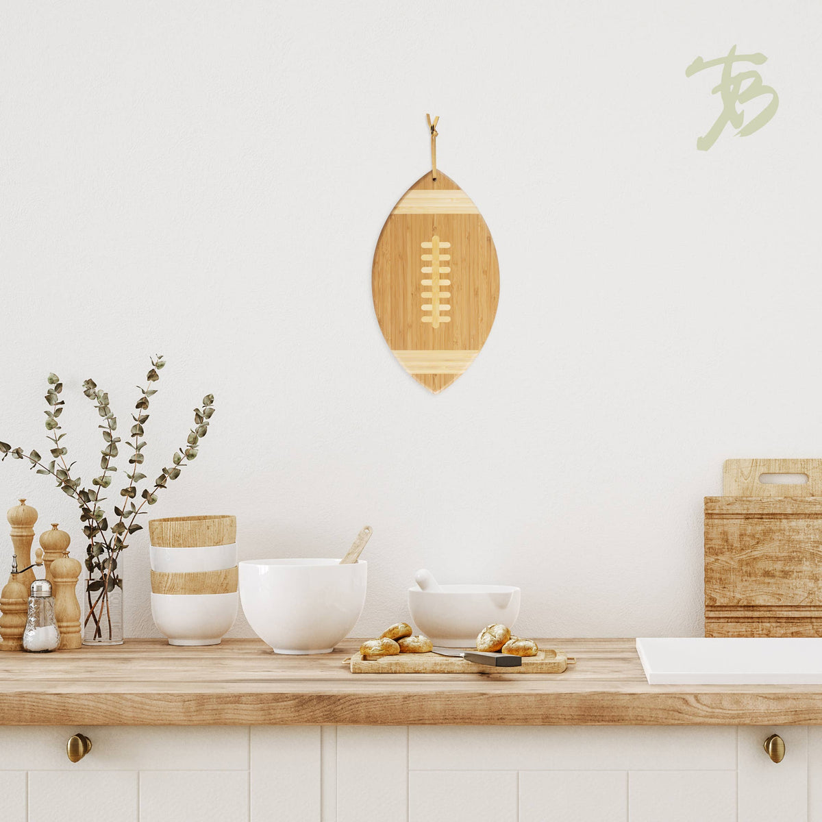 Football Shaped Cutting Board &amp; Charcuterie Serving Tray