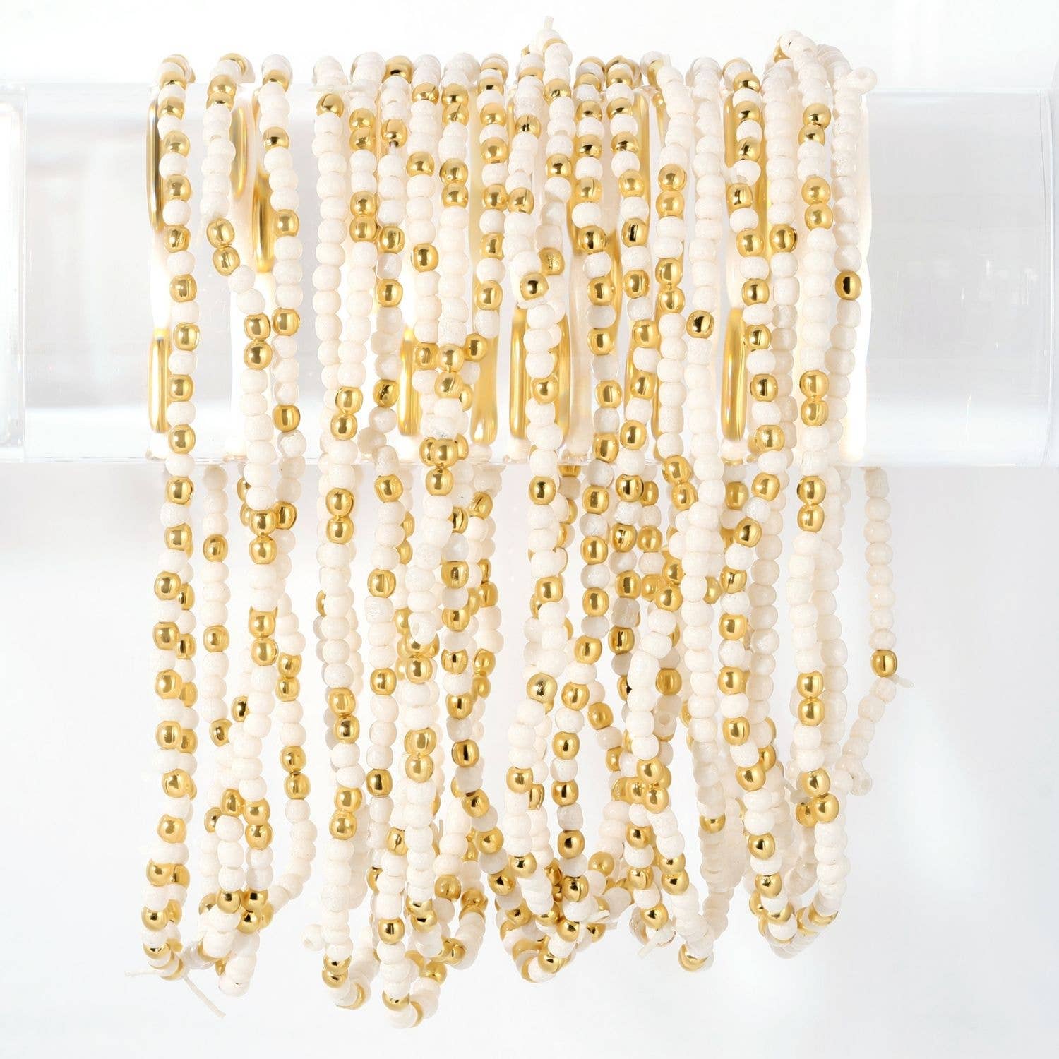 Assorted 2mm Stretch Seed Bead Bracelets