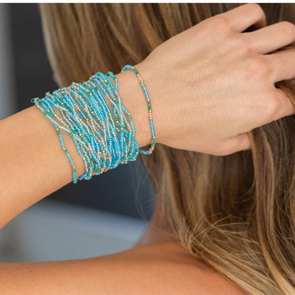 Assorted 2mm Stretch Seed Bead Bracelets