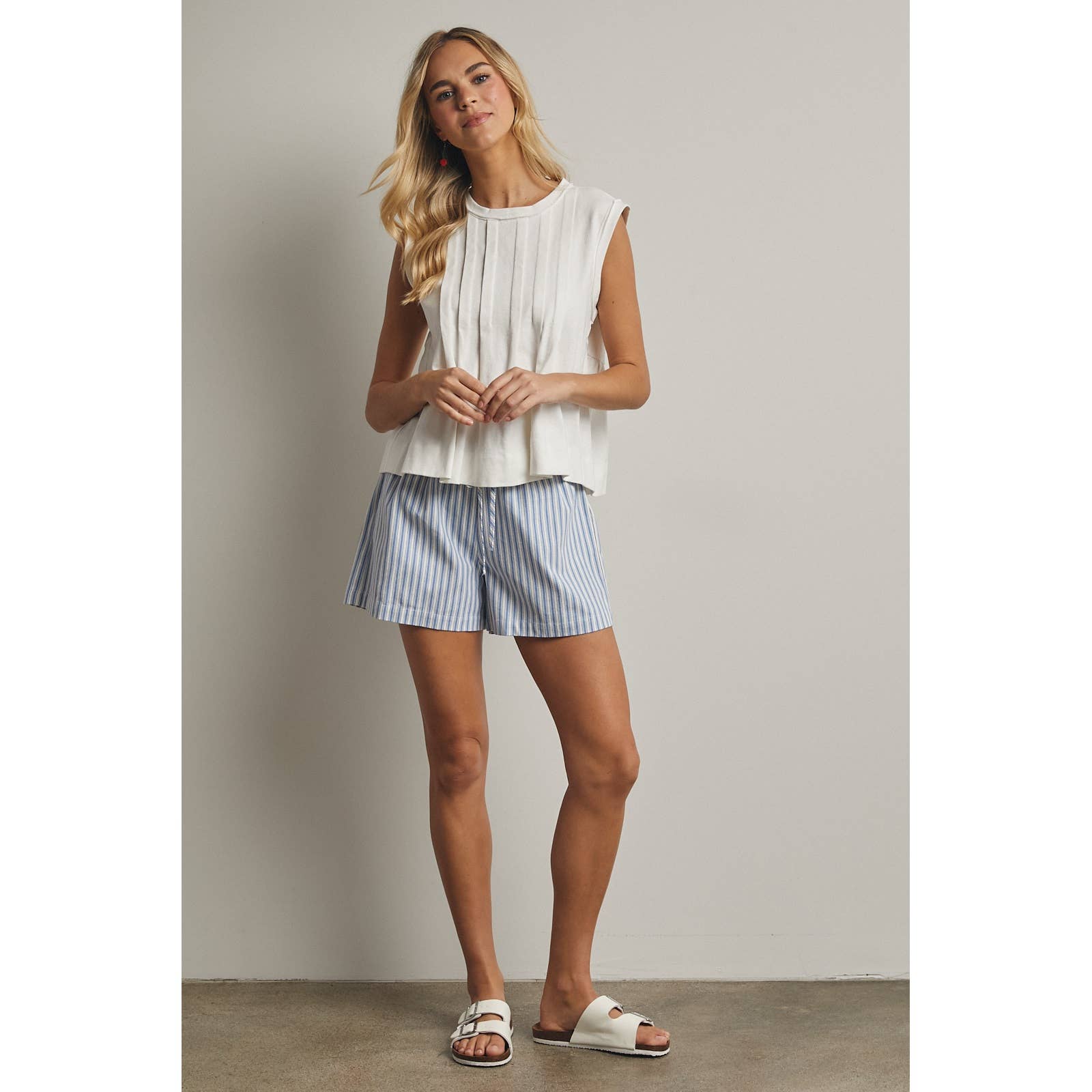 Striped Shorts with Drawstring
