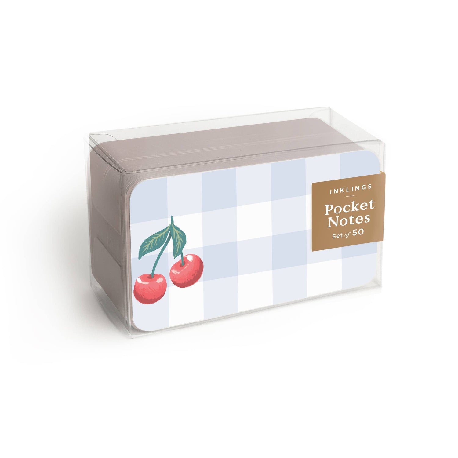 Cherry Gingham Pocket Notes