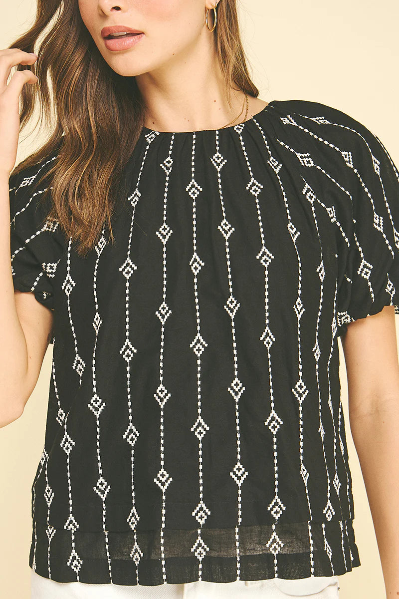 Embroidered Detail Blouse