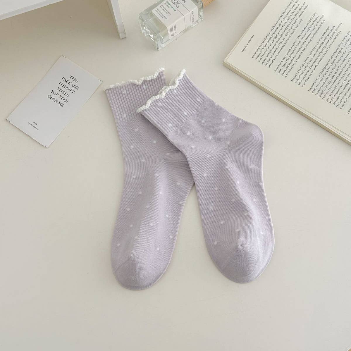 All-Match New Polka Dot Mid-Calf Socks