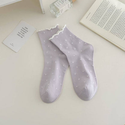 All-Match New Polka Dot Mid-Calf Socks