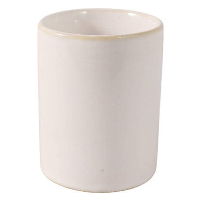 Ivory Ceramic Flower Applique Pencil Cup
