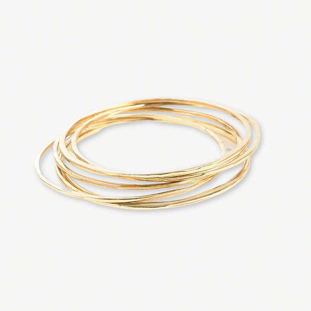 Katherine Rounded Brass Bangles
