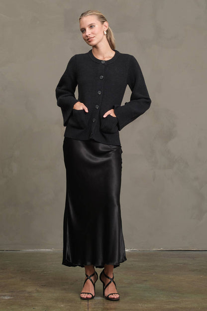 Classic Button-Up Knit Cardigan