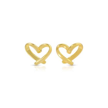 Free Form Heart Studs on Velvet Gift Tag
