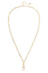 Annie shiny gold multi-link charm necklace base for personalized jewelry