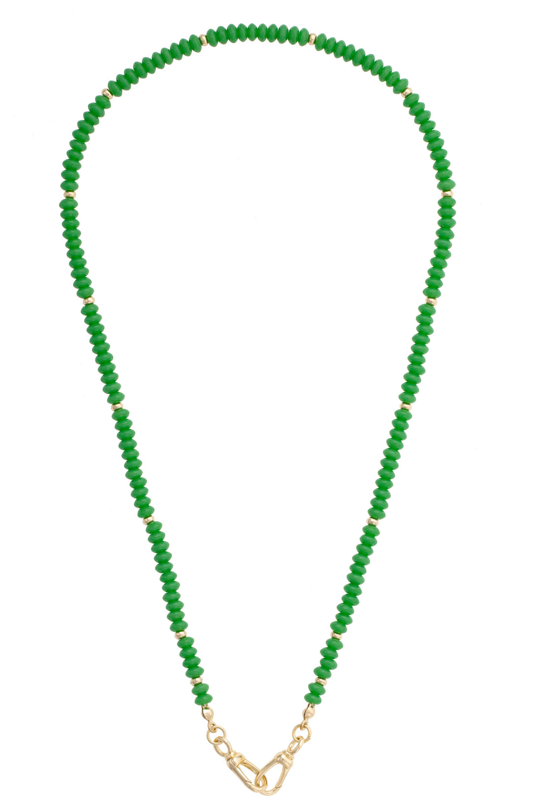 Aurora green beaded necklace for women