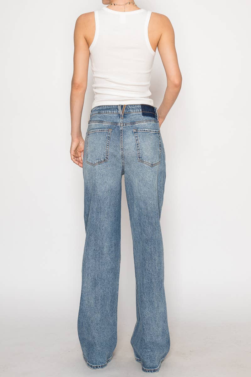 BLUE by Artemis high rise straight leg jeans back view