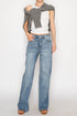BLUE by Artemis ultra high rise 90s straight jeans front view