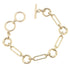 Bella gold multi-charm toggle bracelet base