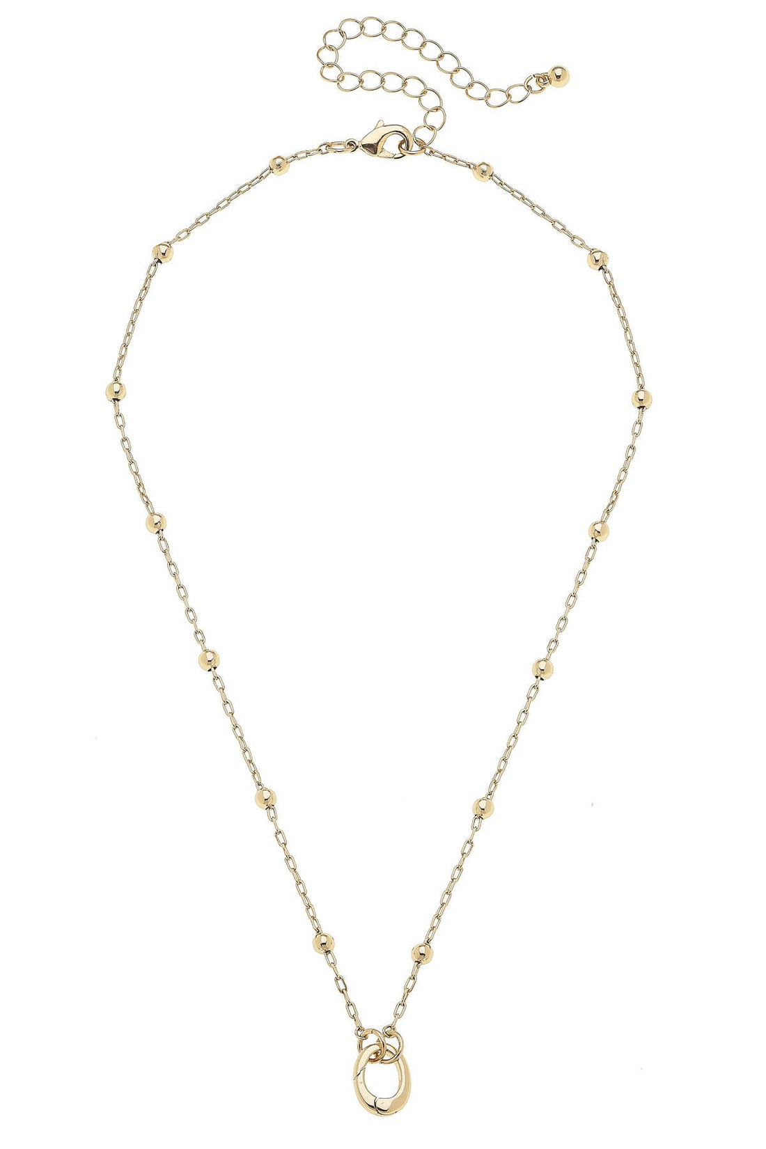 Celia dainty shiny gold charm necklace base for personalized jewelry