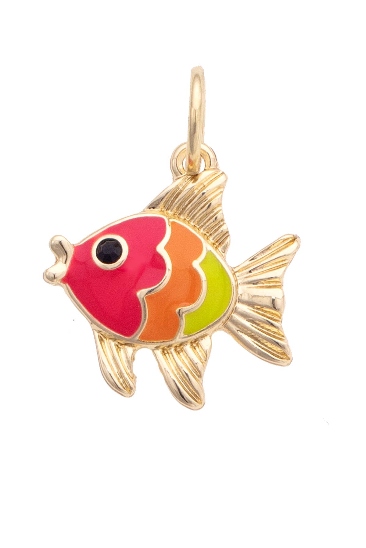 Colorful enamel fish charm for necklace or bracelet