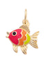 Colorful enamel fish charm for necklace or bracelet